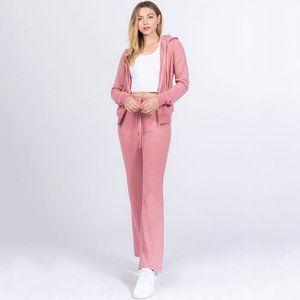 ATHLEISURE Tracksuit Jogger 2-Piece Pink Lounge Wear Set